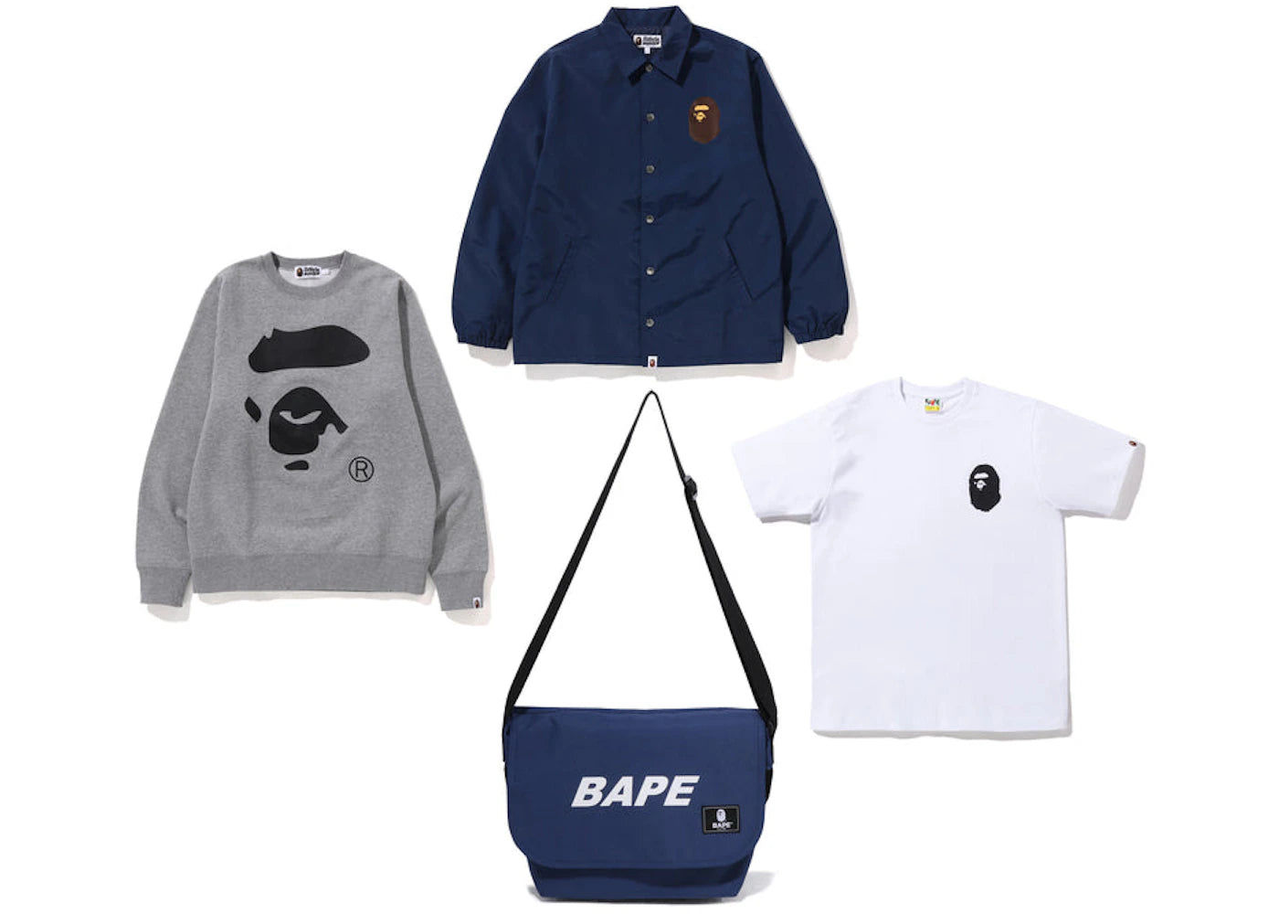 BAPE Happy New Year Men's Classic Bag (2023) Navy/Grey/White