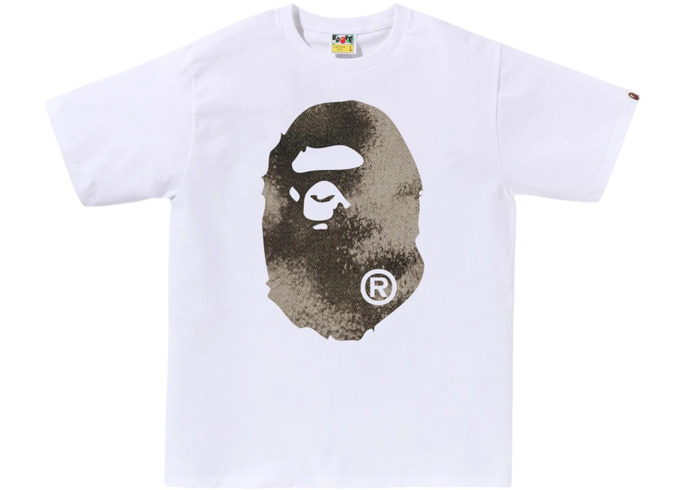 BAPE High Tone Bleach Big Ape Head Tee White