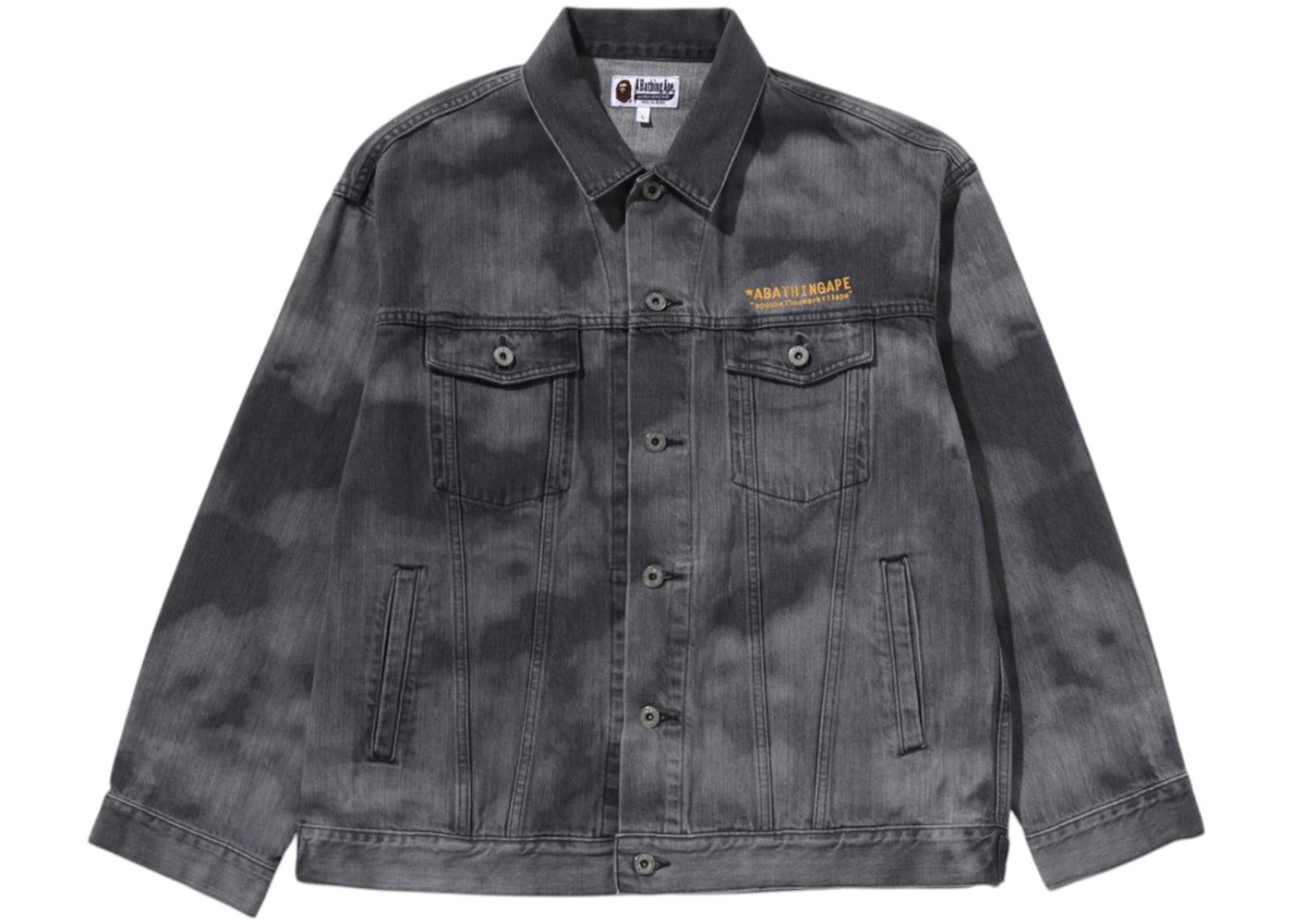 BAPE High Tone Bleach Denim Jacket Black