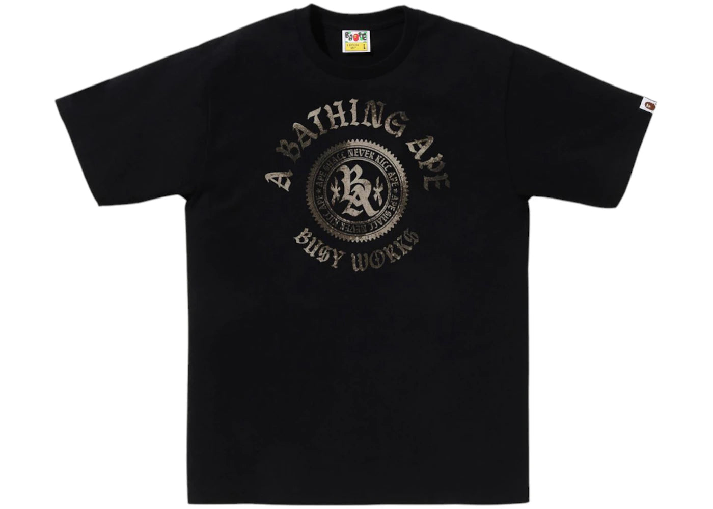 BAPE High Tone Bleach Emblem Tee Black