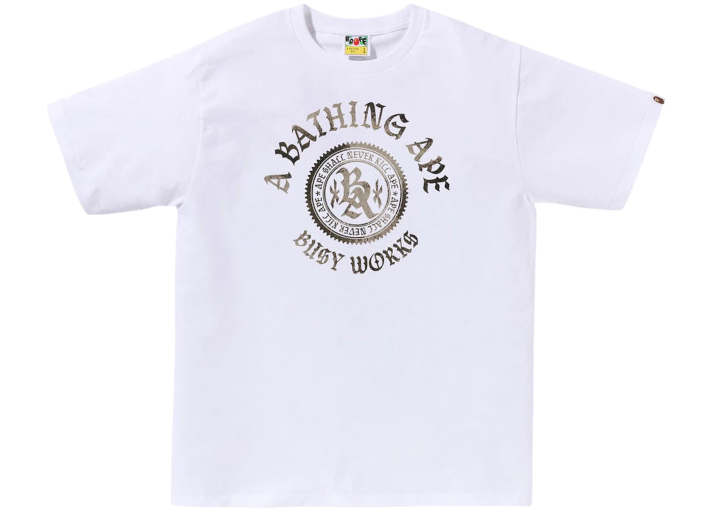 BAPE High Tone Bleach Emblem Tee White