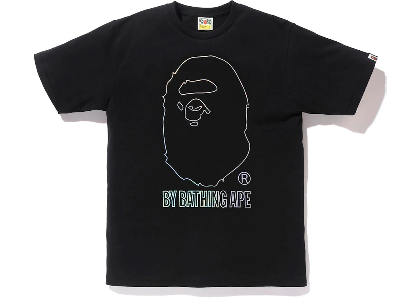 BAPE Hologram By Bathing Outline Tee Black