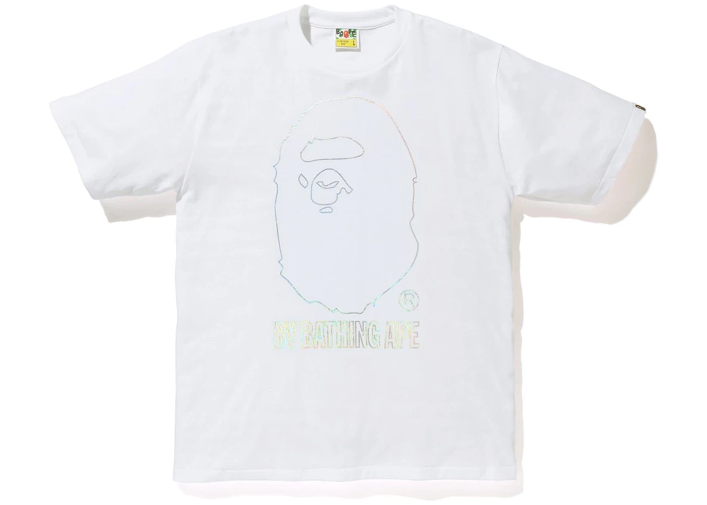 BAPE Hologram By Bathing Outline Tee White