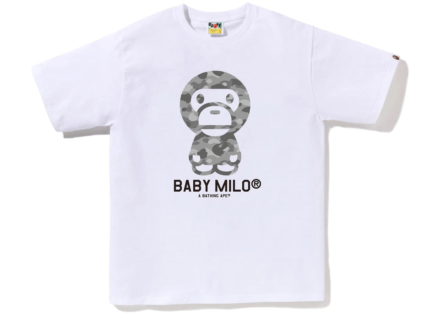 BAPE Honeycomb Camo Baby Milo Tee White/Grey