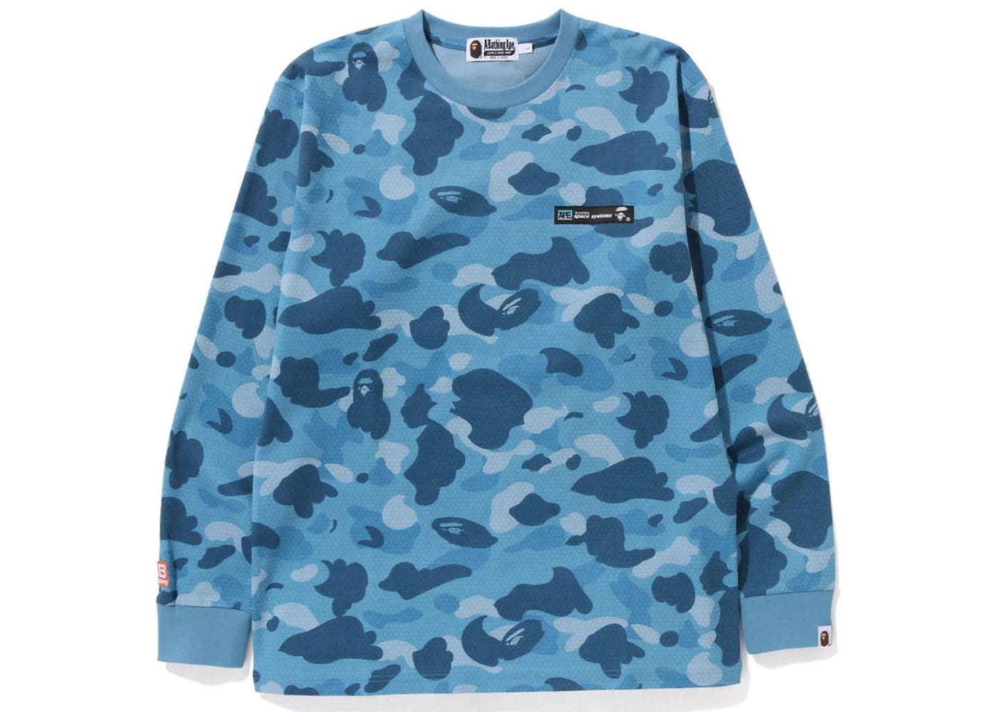 BAPE Honeycomb Camo L/S Tee Blue
