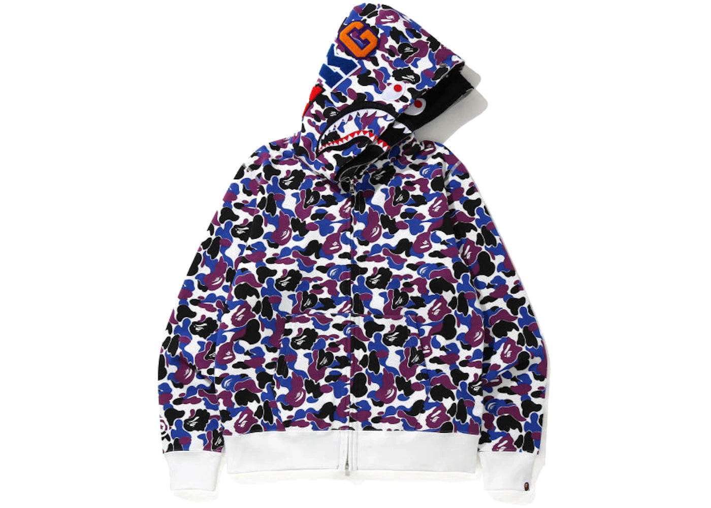 BAPE Hong Kong 14th Anniversary Shark Full Zip Hoodie Purple