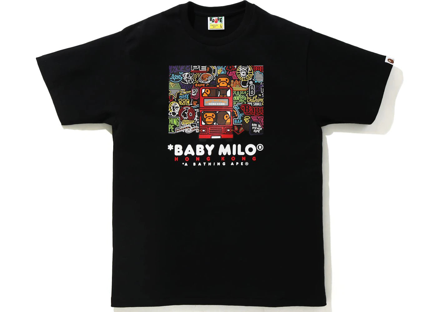 BAPE Hong Kong 15th Anniversary Baby Milo Tee Black