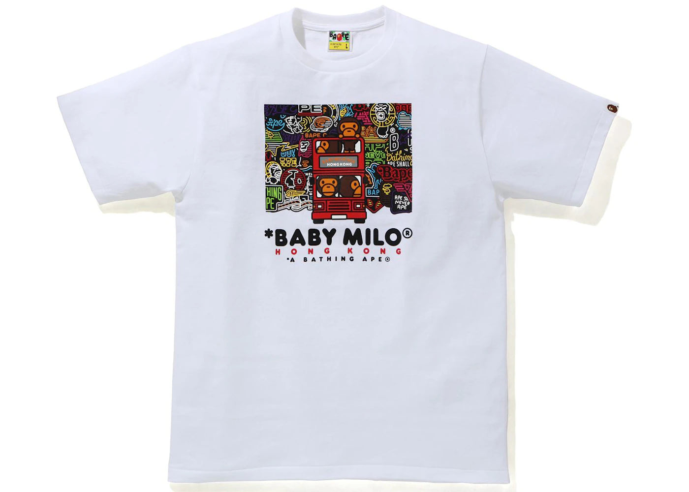 BAPE Hong Kong 15th Anniversary Baby Milo Tee White