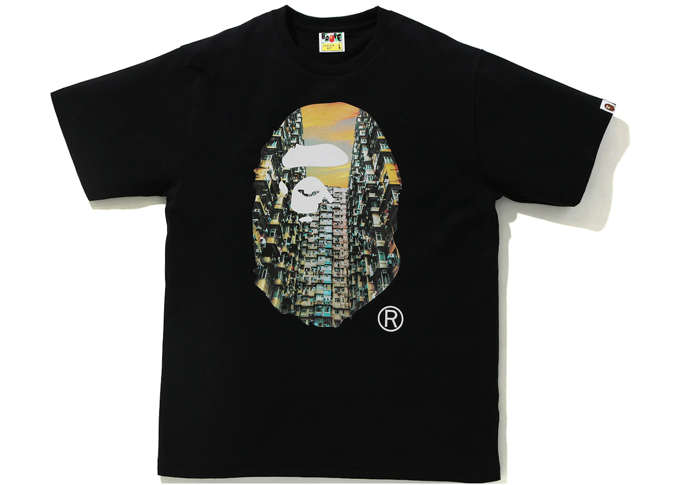 BAPE Hong Kong 15th Anniversary Photo Ape Head Tee Black