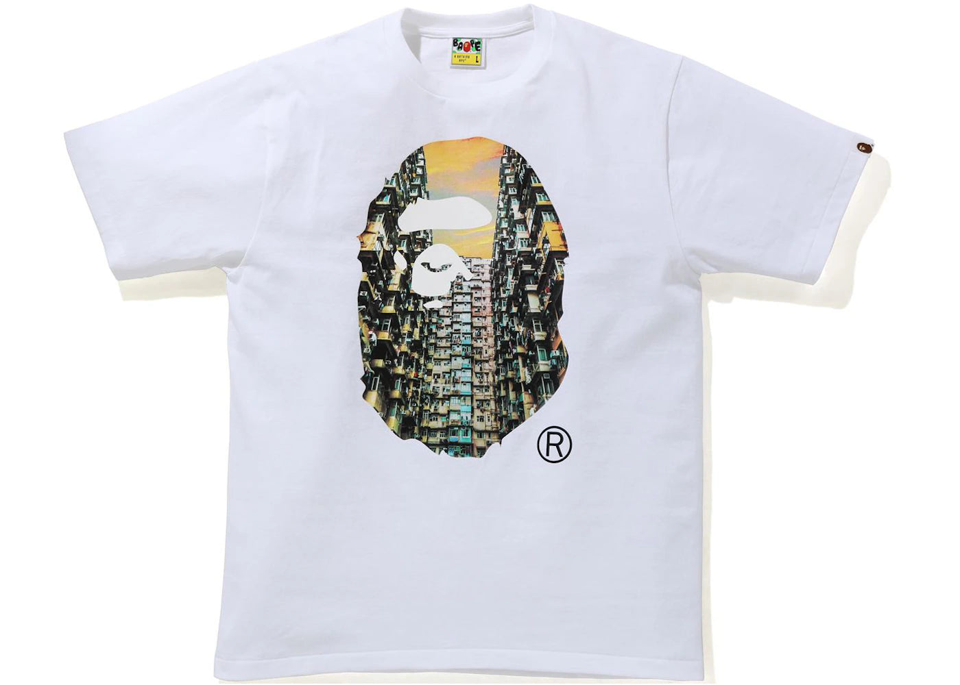 BAPE Hong Kong 15th Anniversary Photo Ape Head Tee White