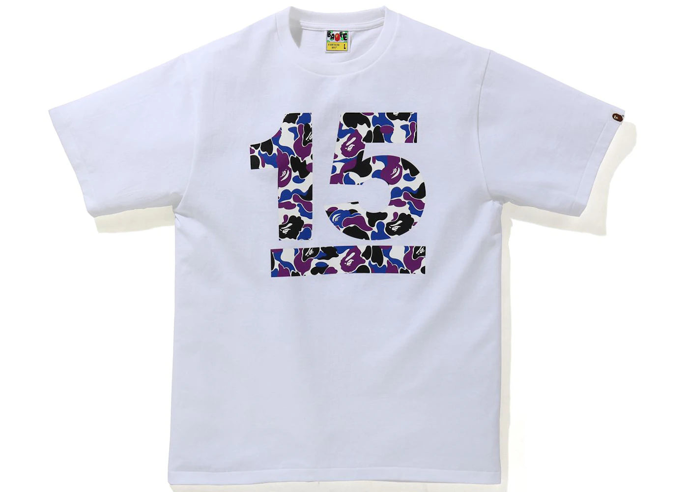 BAPE Hong Kong 15th Anniversary Tee White