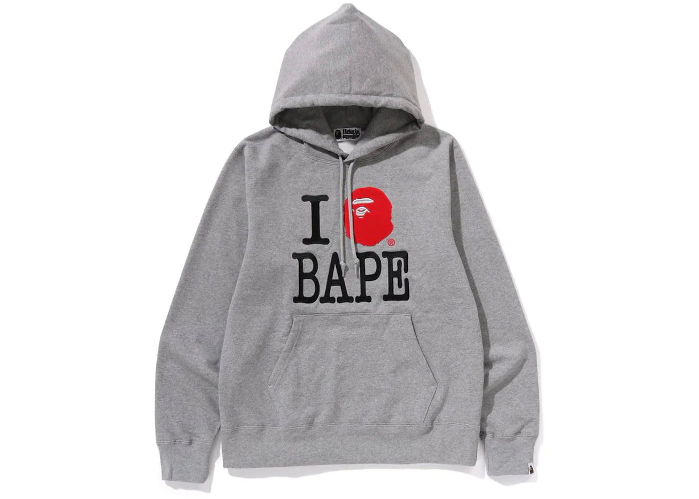 BAPE I Love Bape Pullover Hoodie Grey