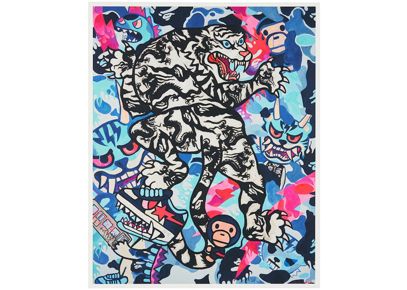 BAPE Ice Tiger Camo By Simone Legno Print