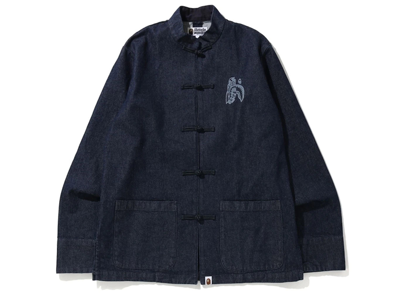 BAPE Indigo Tiger Shark China Jacket Indigo