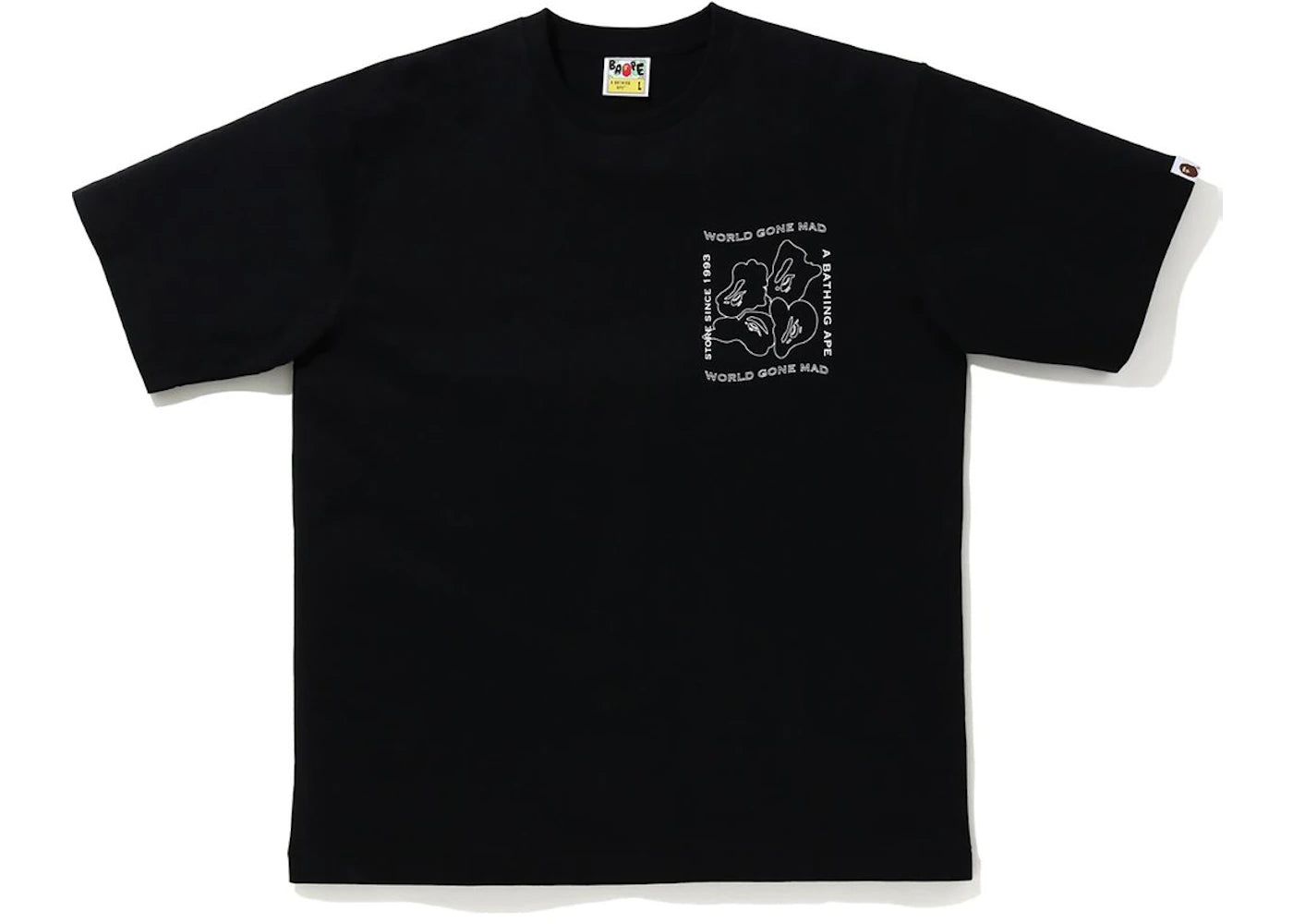 BAPE Ink Print Relaxed #1 Tee Black