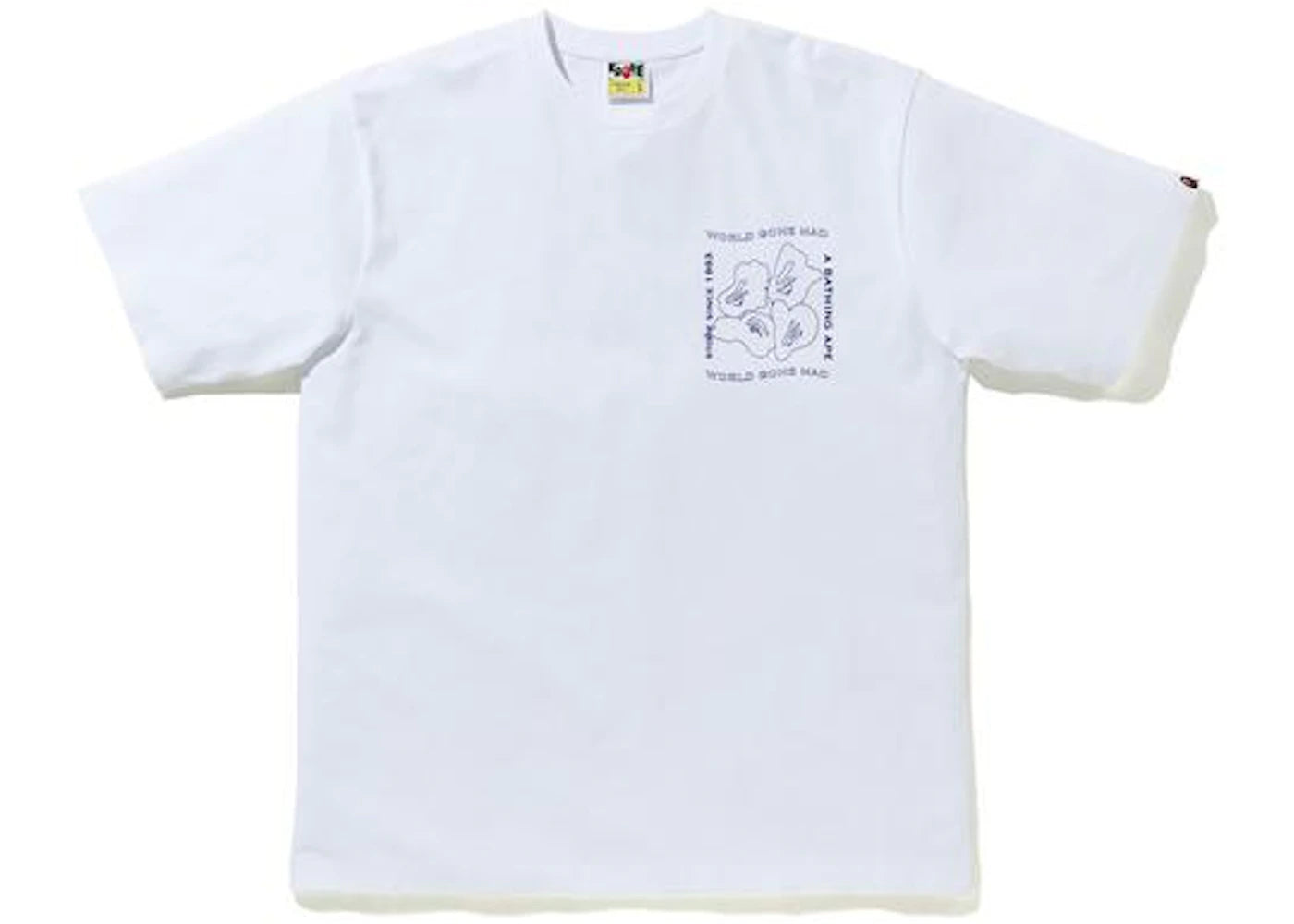 BAPE Ink Print Relaxed #1 Tee White