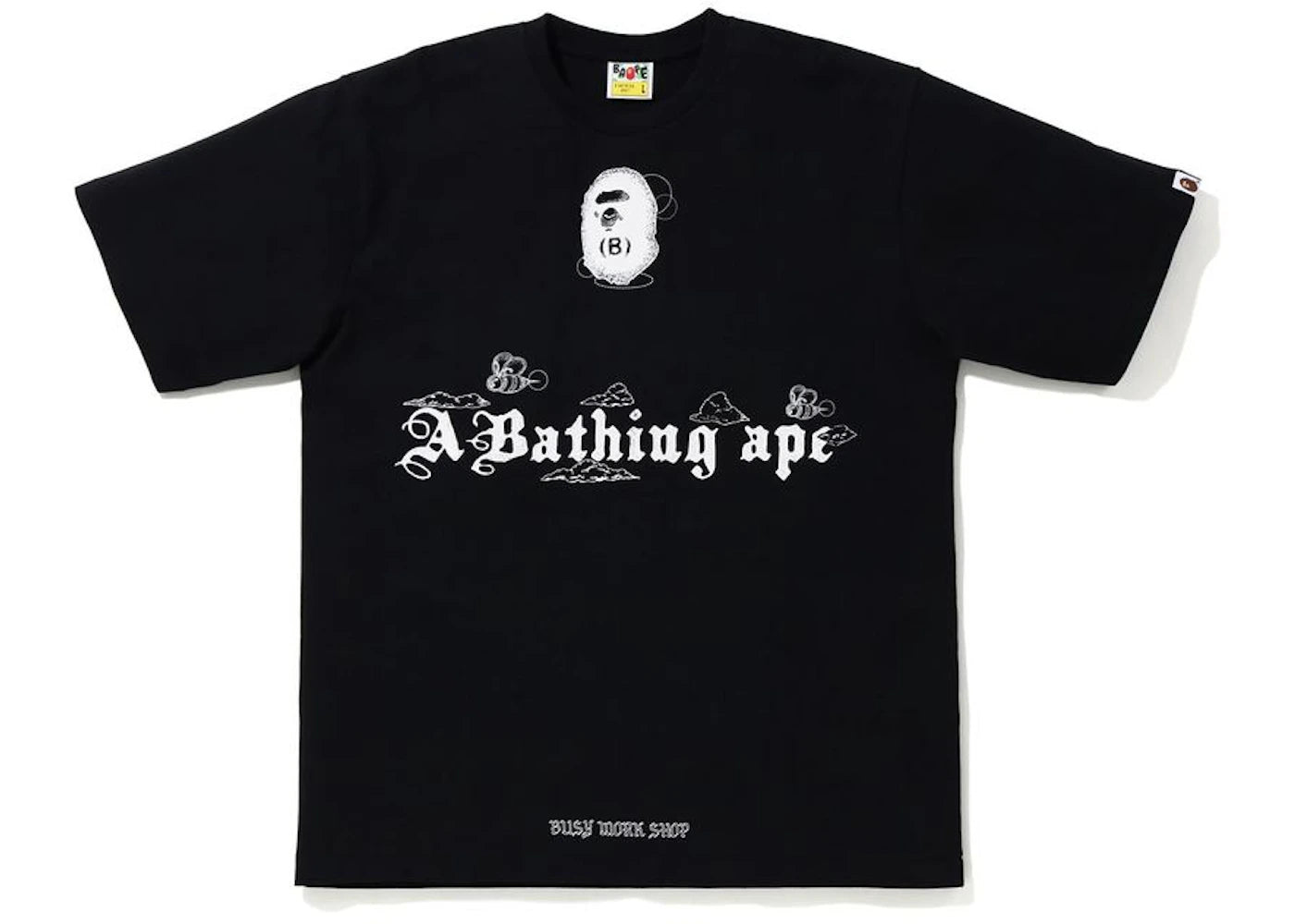 BAPE Ink Print Relaxed Fit #2 Tee Black