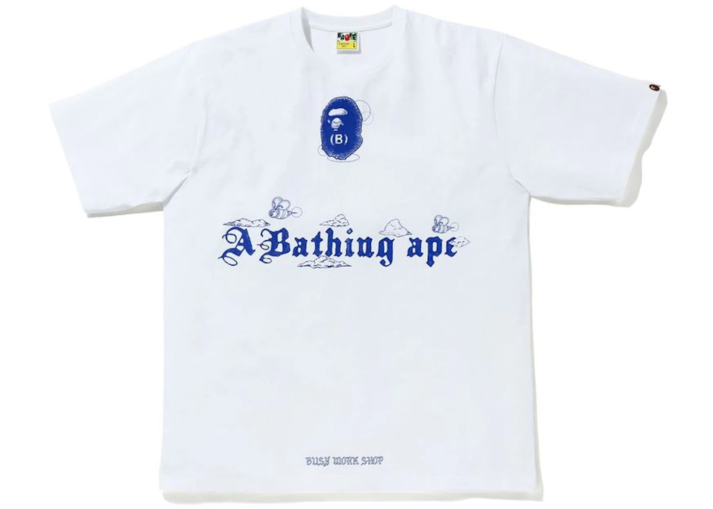 BAPE Ink Print Relaxed Fit #2 Tee White