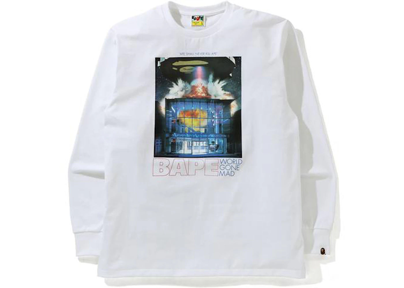 BAPE Invasion L/S Tee White