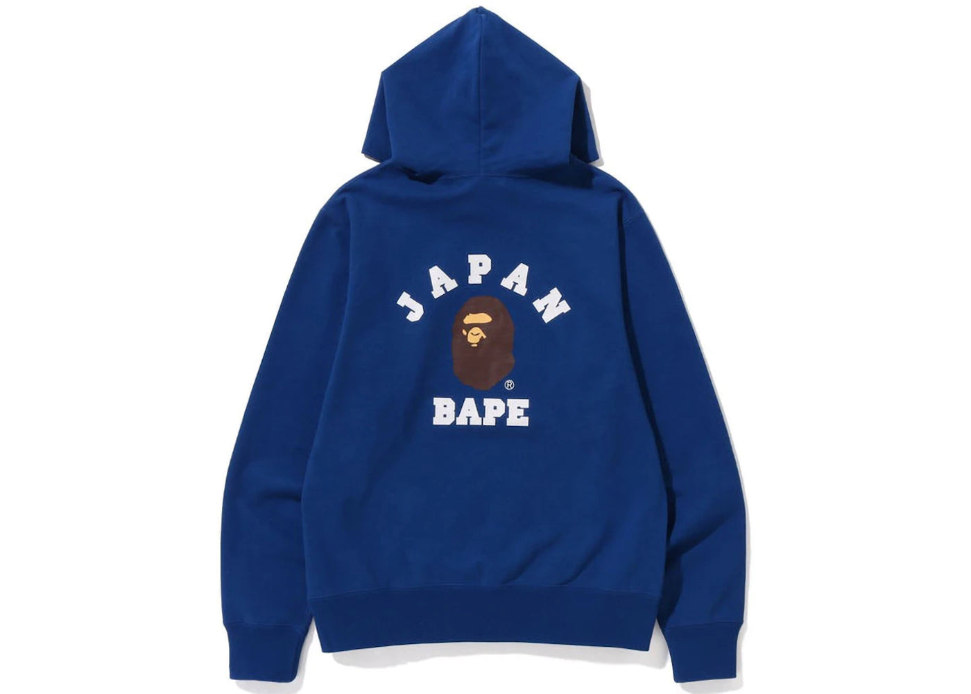 BAPE Japan College Pullover Hoodie Navy