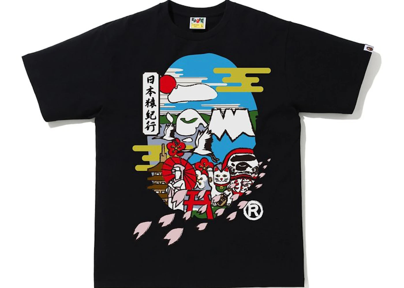 BAPE Japan Culture Ape Head Tee Black