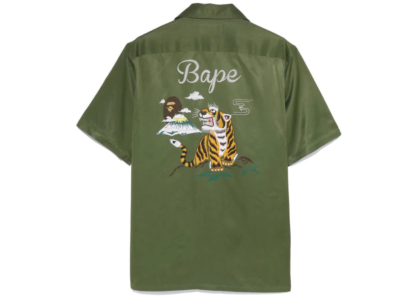 BAPE Japan Culture Open Collor Shirt Olive Drab