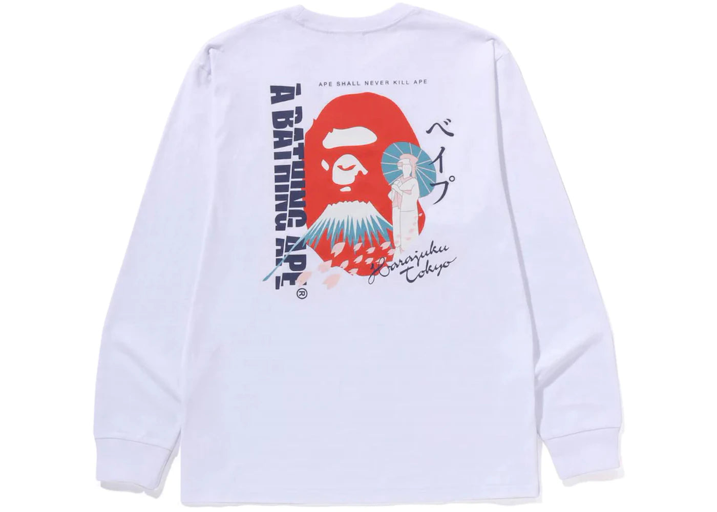 BAPE Japan Culture Souvenir L/S Tee White