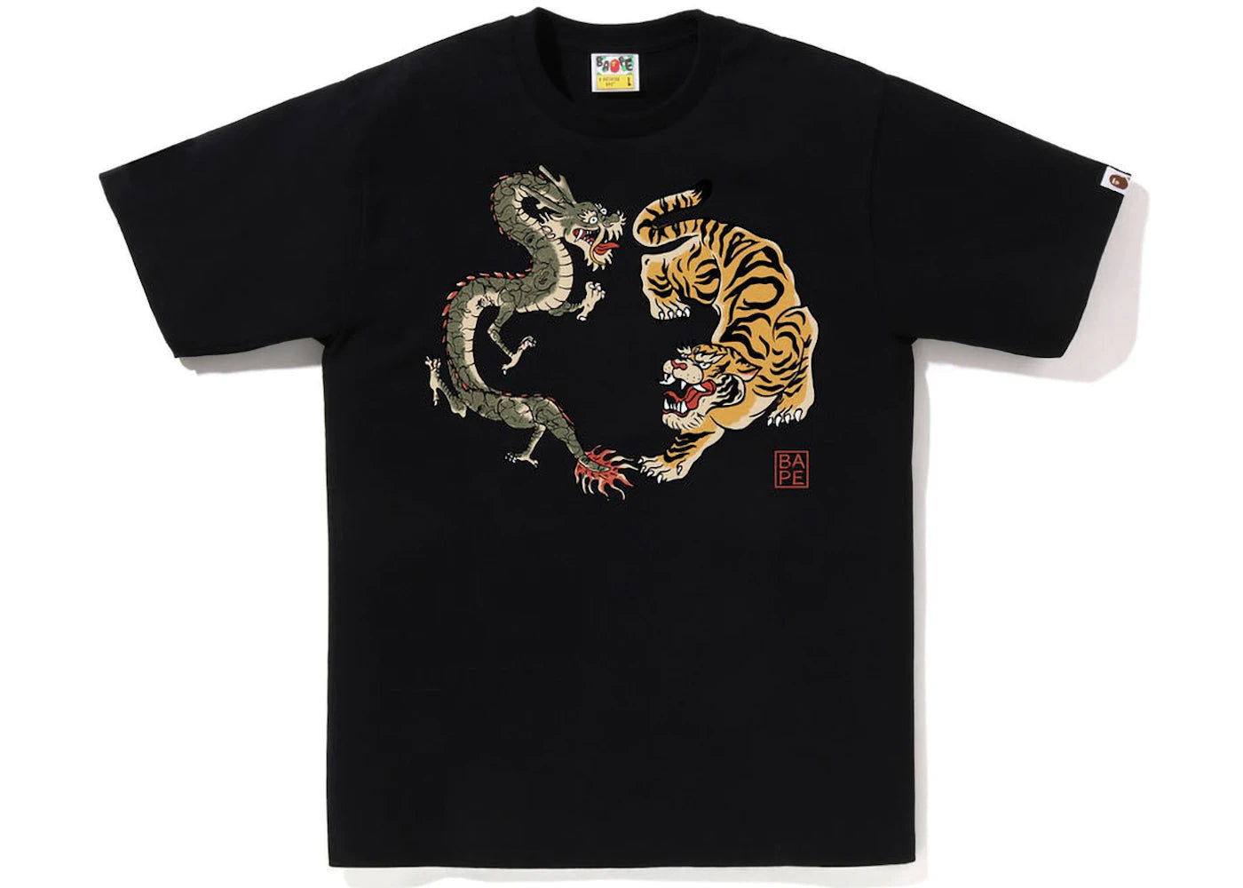 BAPE Japan Culture Tiger and Dragon Tee Black