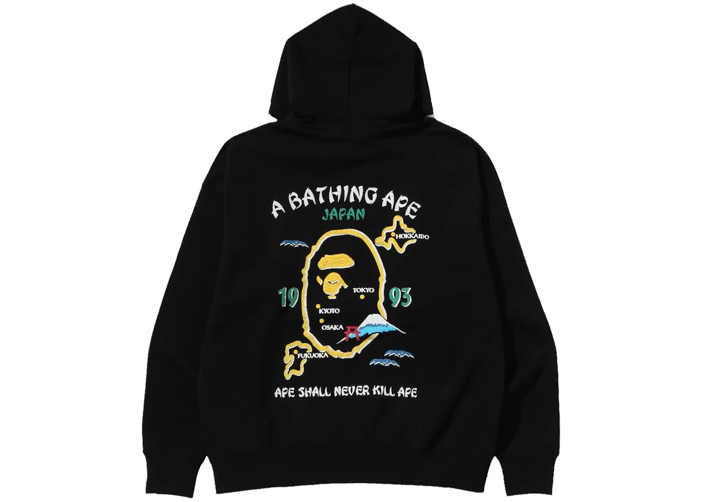 BAPE Japan Loose Fit Pullover Hoodie Black