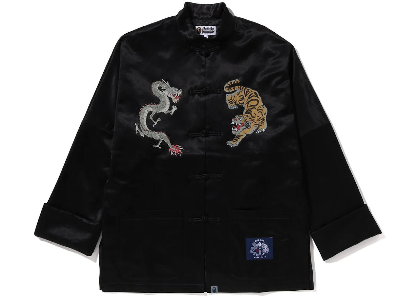 BAPE Japanese Motif Loose Fit China Jacket Black