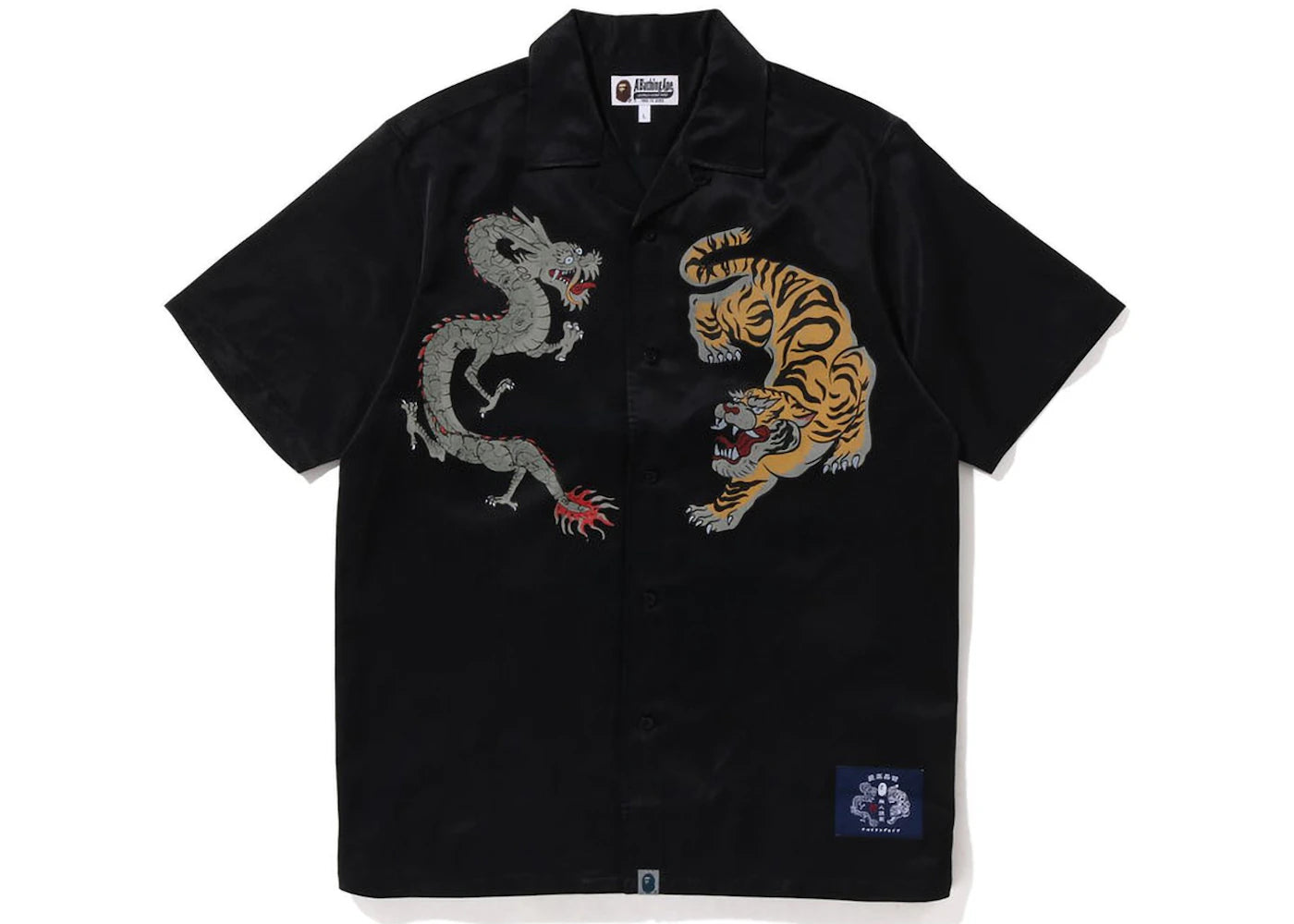 BAPE Japanese Motif Relaxed Fit S/S Shirt Black