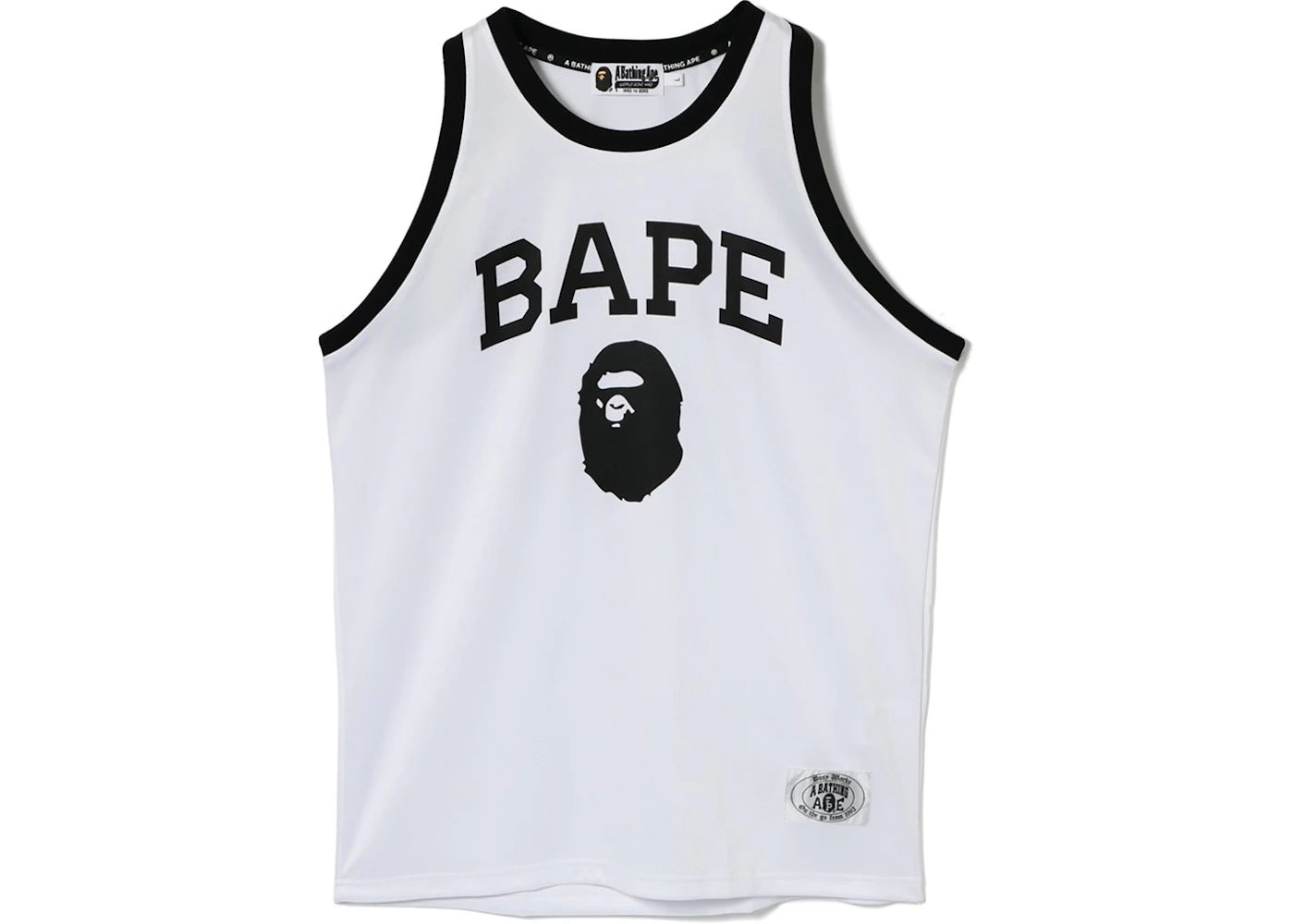 BAPE Jersey Tank Top White