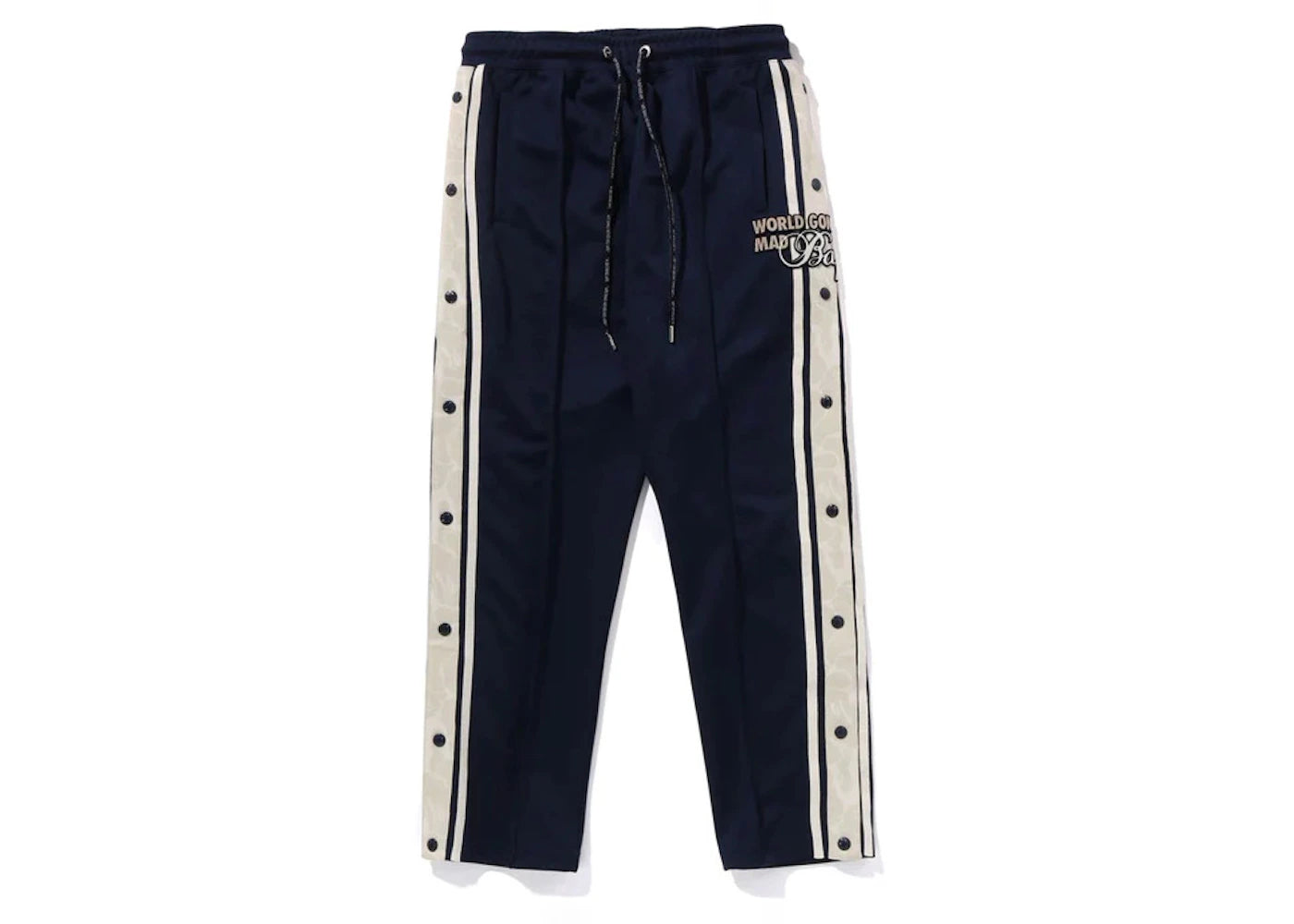 BAPE Jersey Track Pants Navy