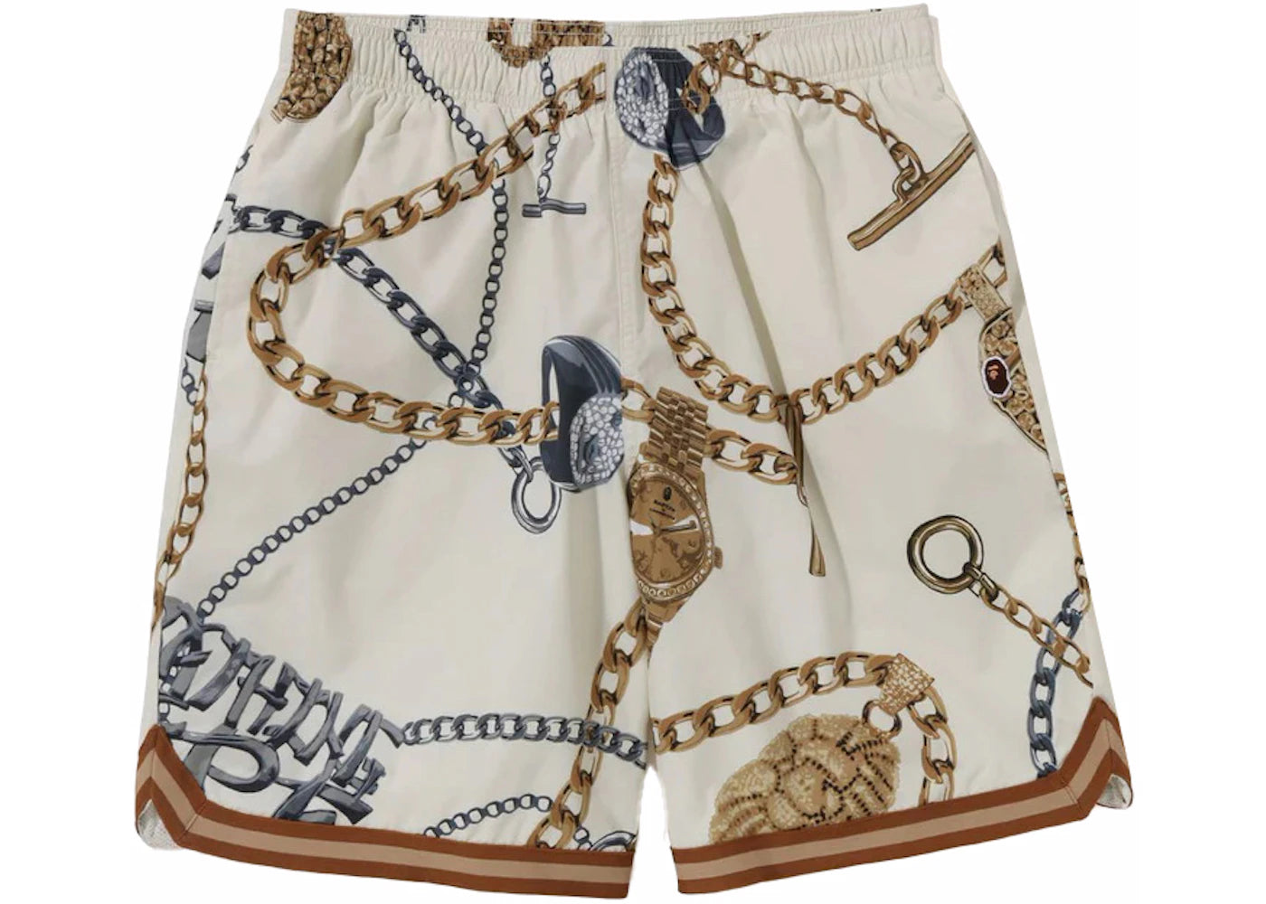 BAPE Jewels Shorts Ivory