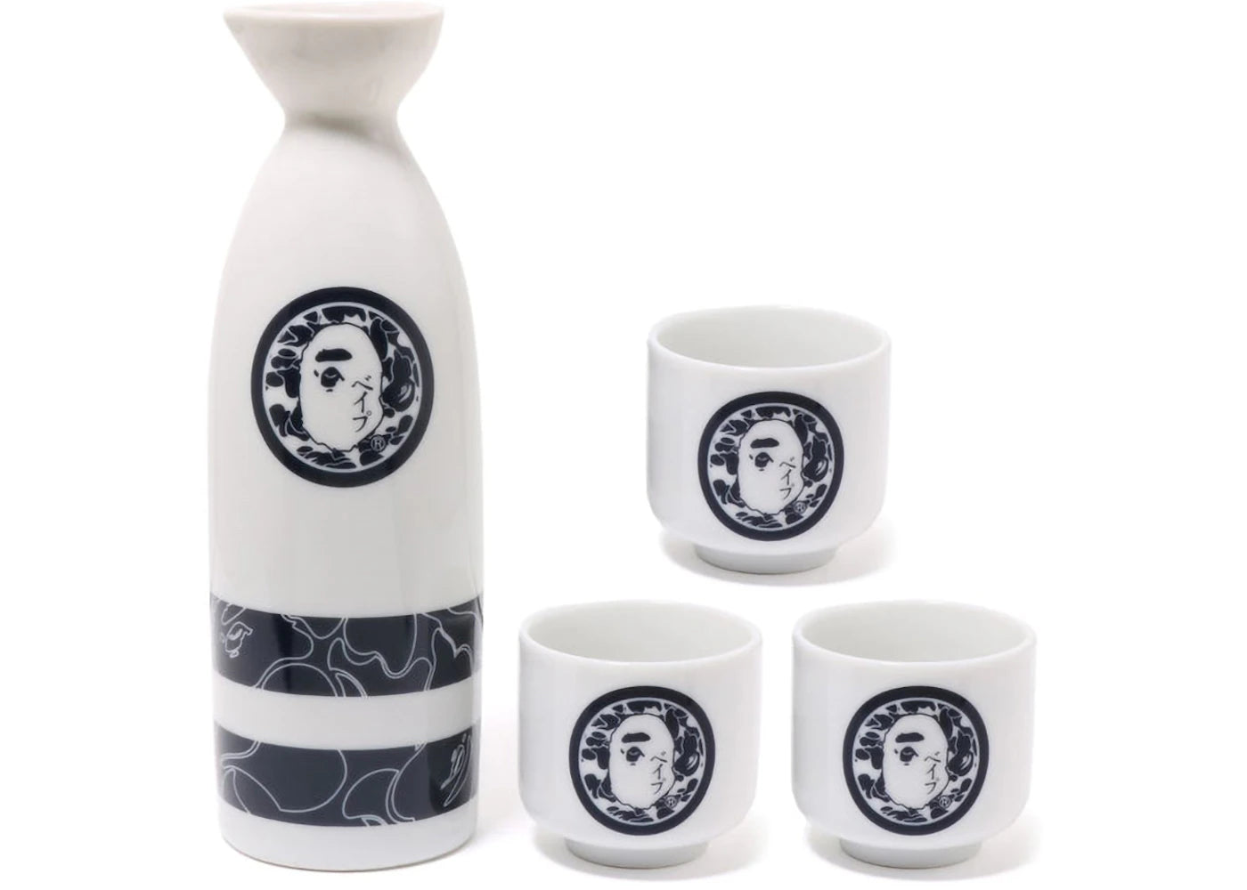 BAPE Kamon Sake Set White
