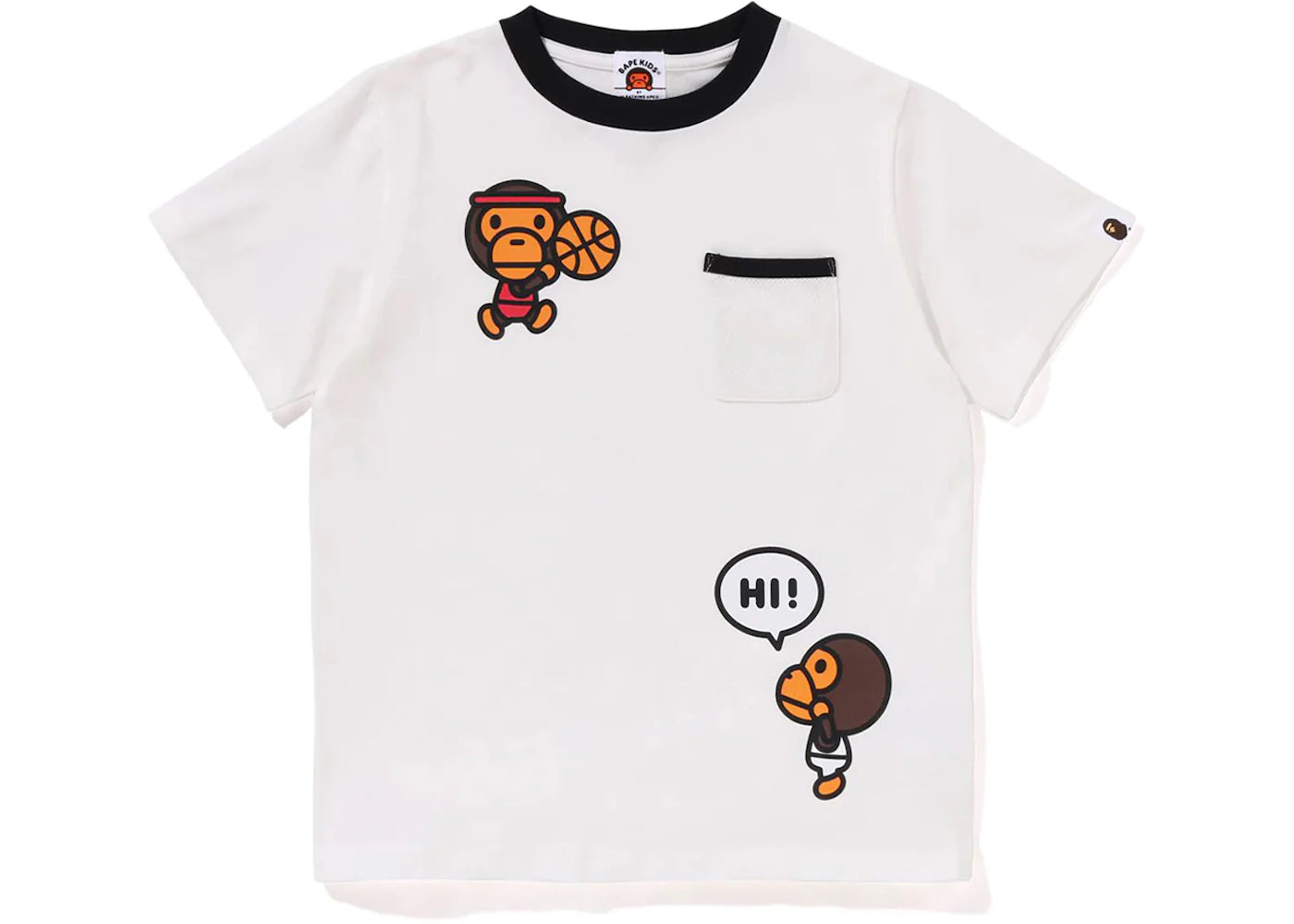 BAPE Kids' Baby Milo Basketball Tee White