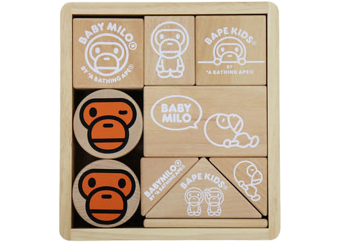 BAPE Kids Baby Milo Building Blocks Wood