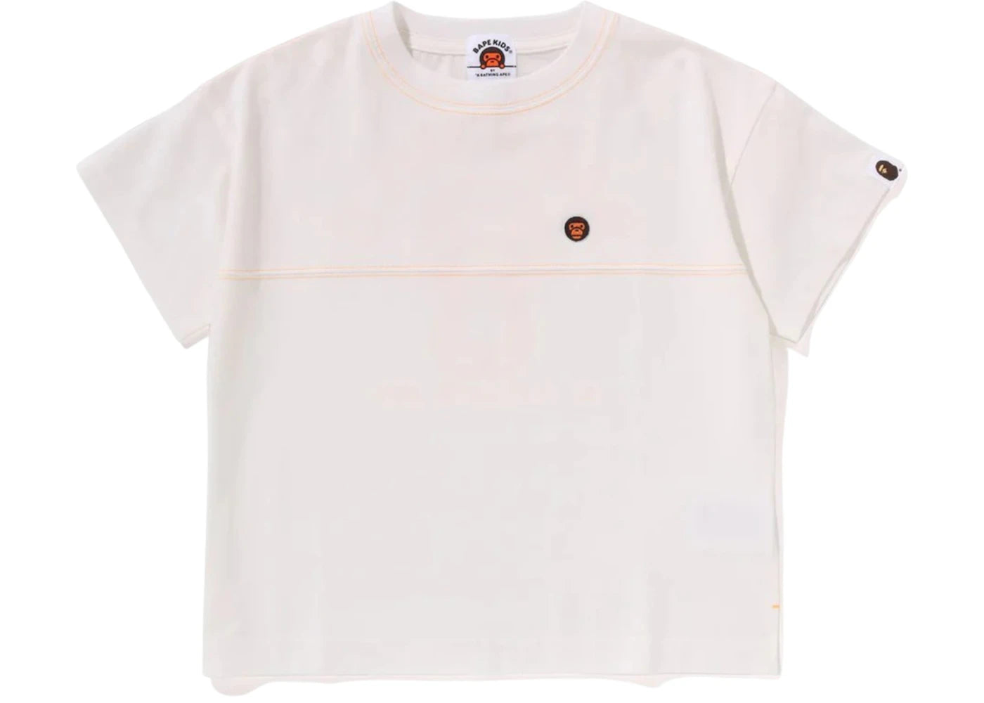 BAPE Kids Baby Milo Neon Print Relaxed Fit Tee White