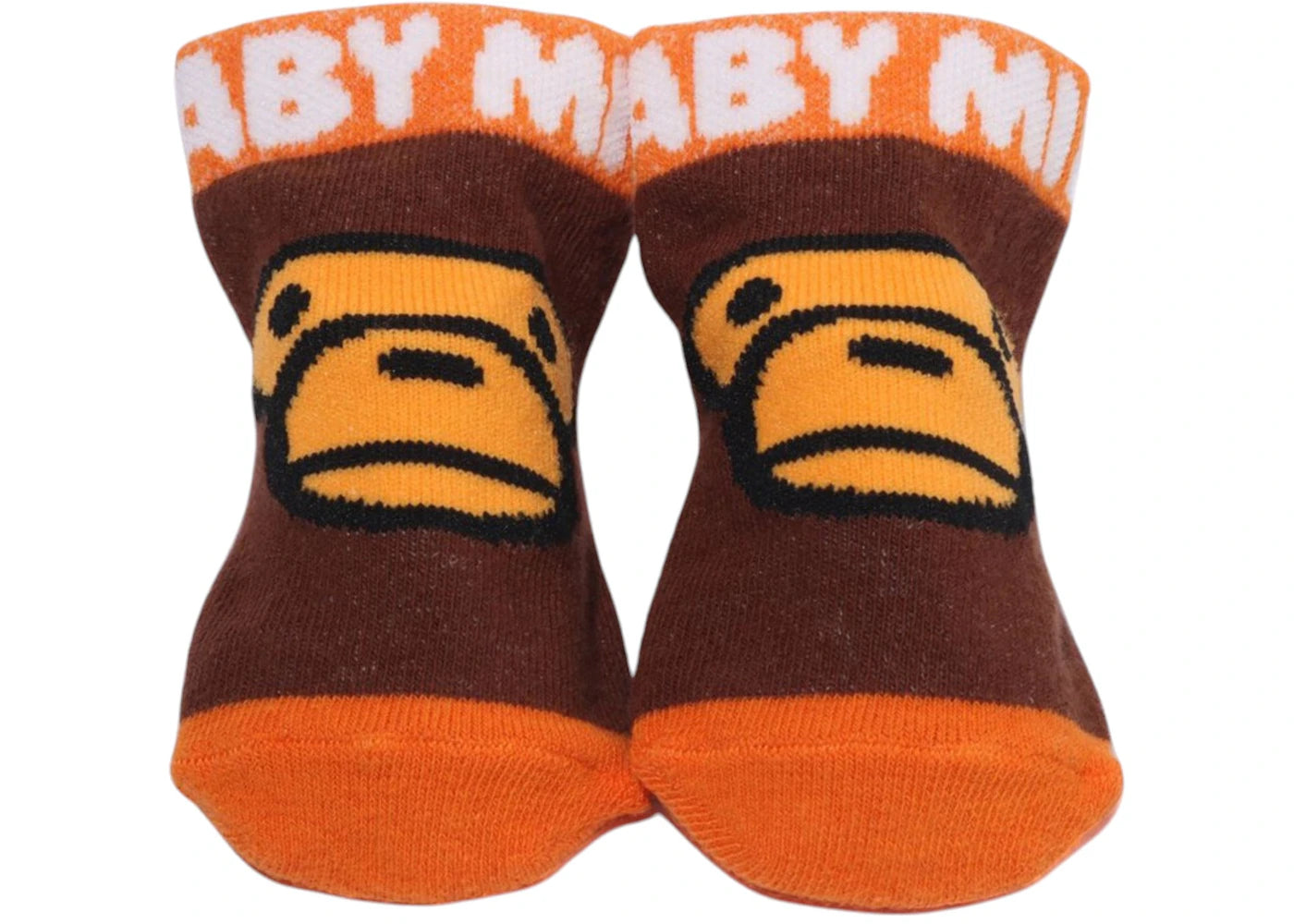 BAPE Kids Milo Face Baby Socks Brown