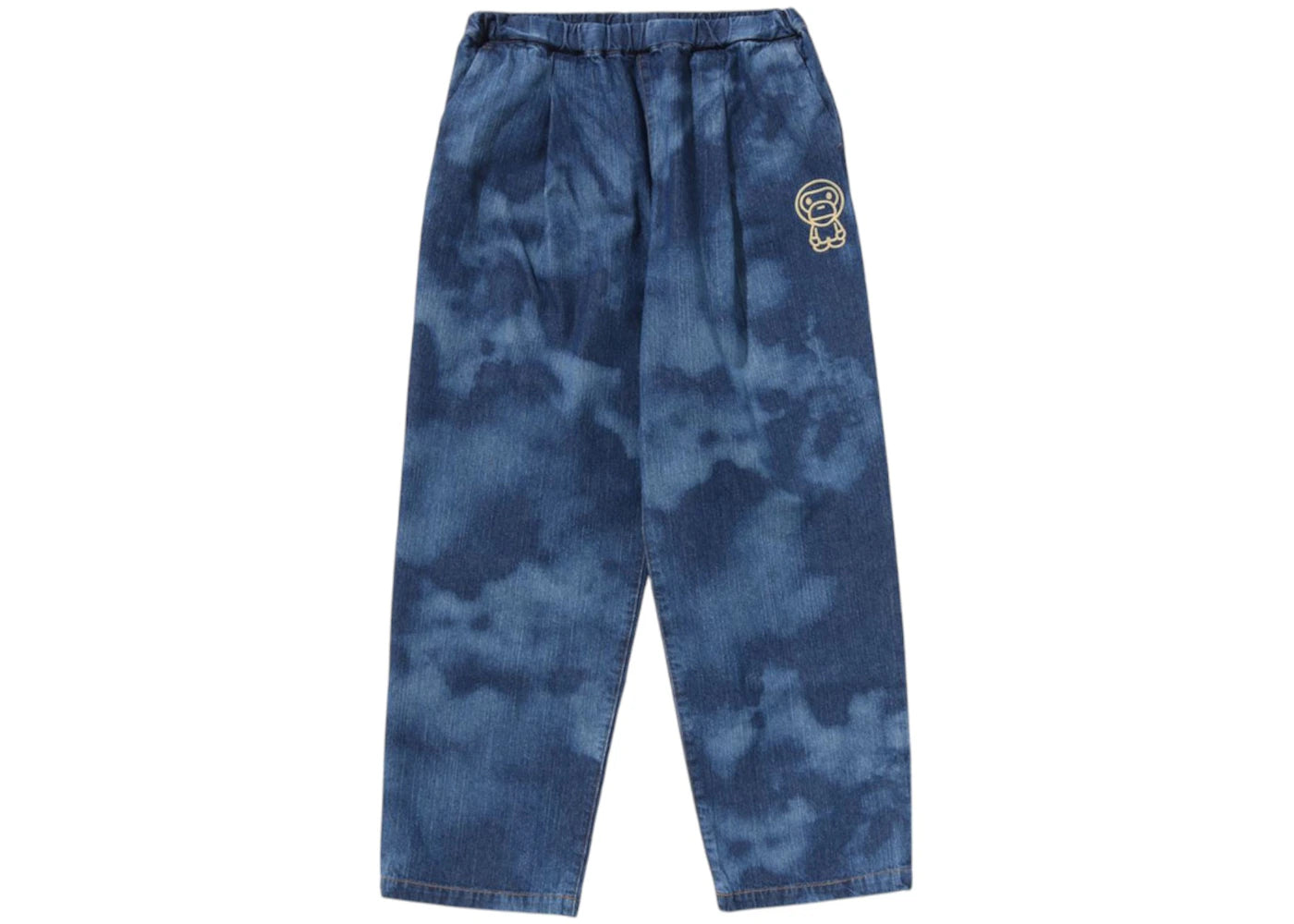BAPE Kids Milo High Tone Bleach 10oz Denim Pants Multicolor