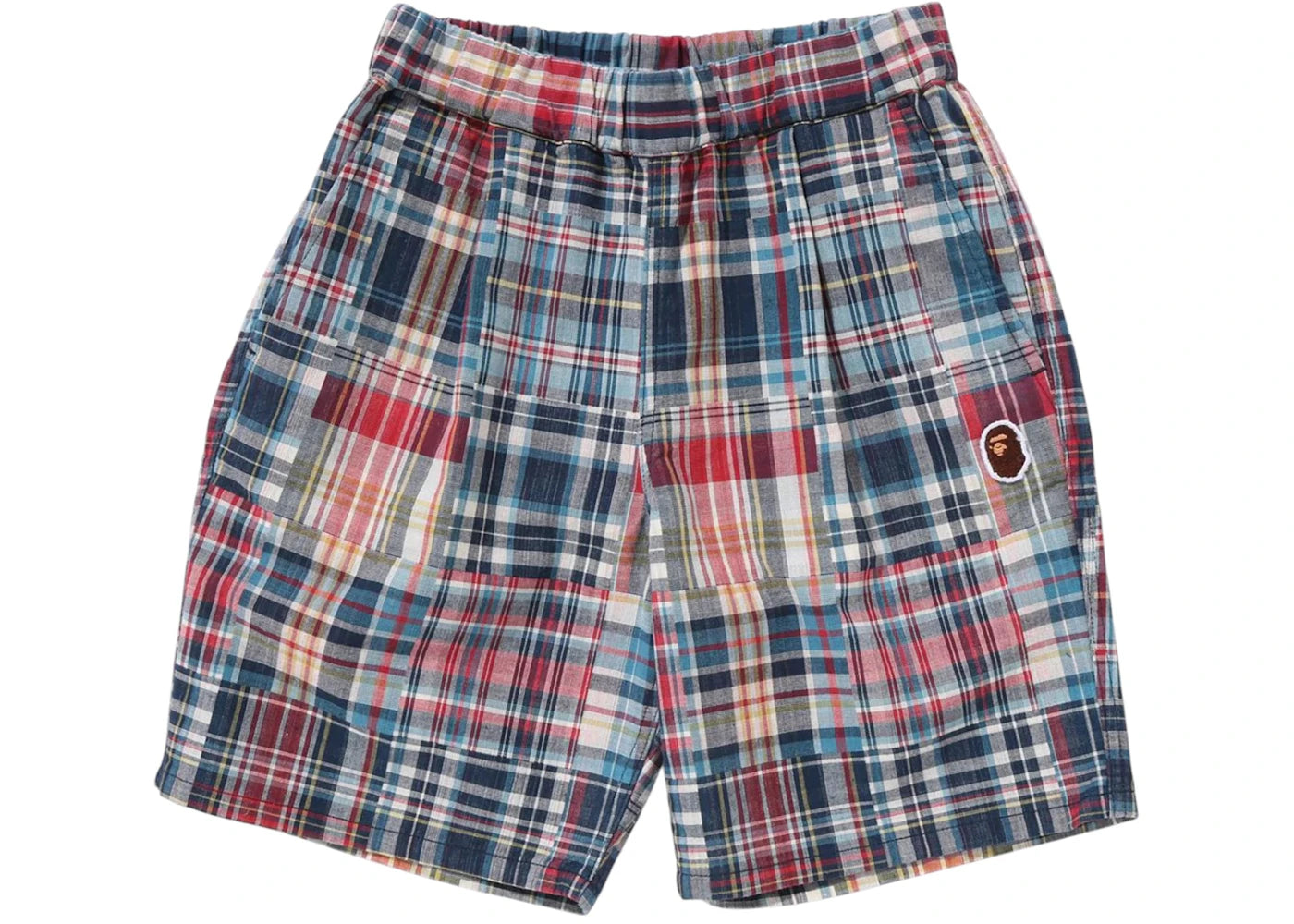 BAPE Kids Multi Check One Point Shorts Multi
