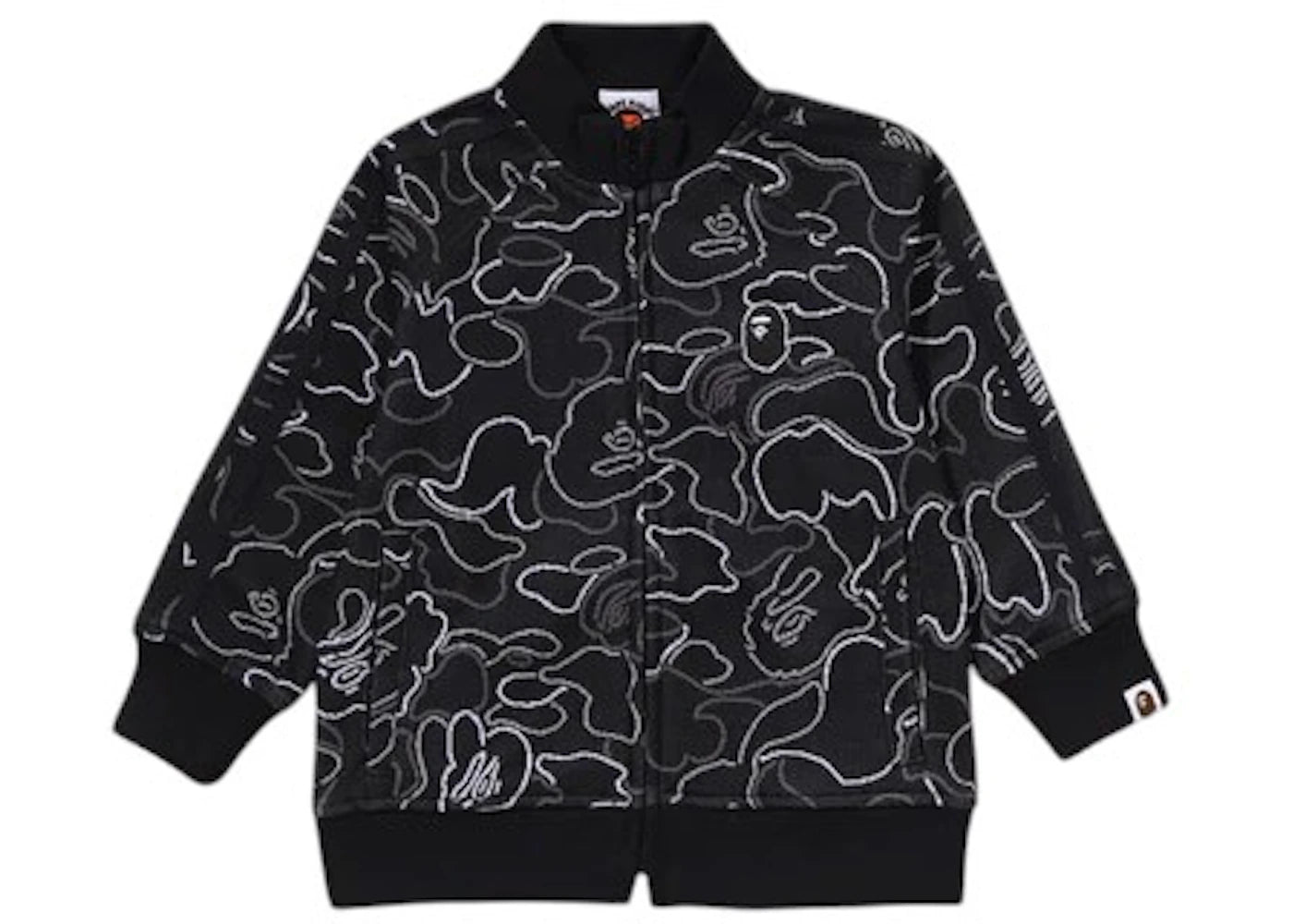 BAPE Kid's Neon Camo Jacquard Track Jacket Black