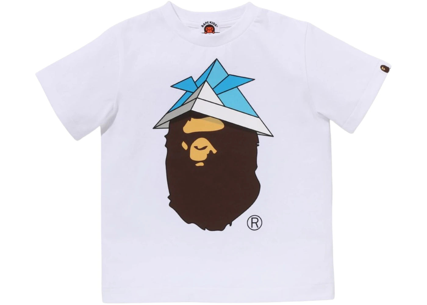 BAPE Kids Origami Kabuto Ape Head T-shirt White