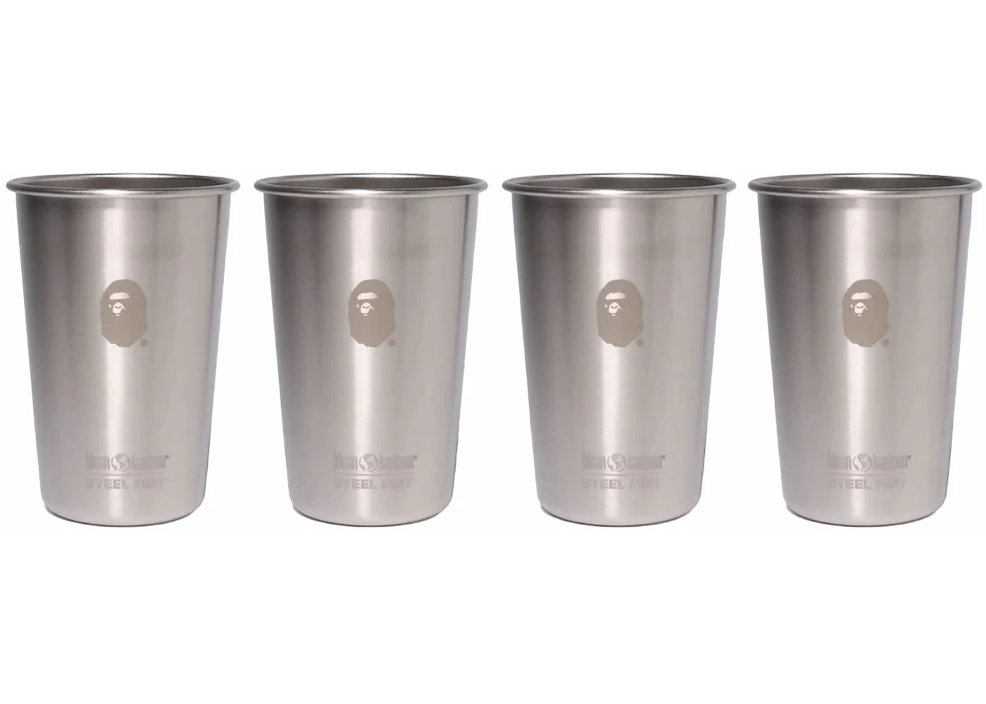 BAPE Klean Kanteen Pint Cup 16oz Set Silver