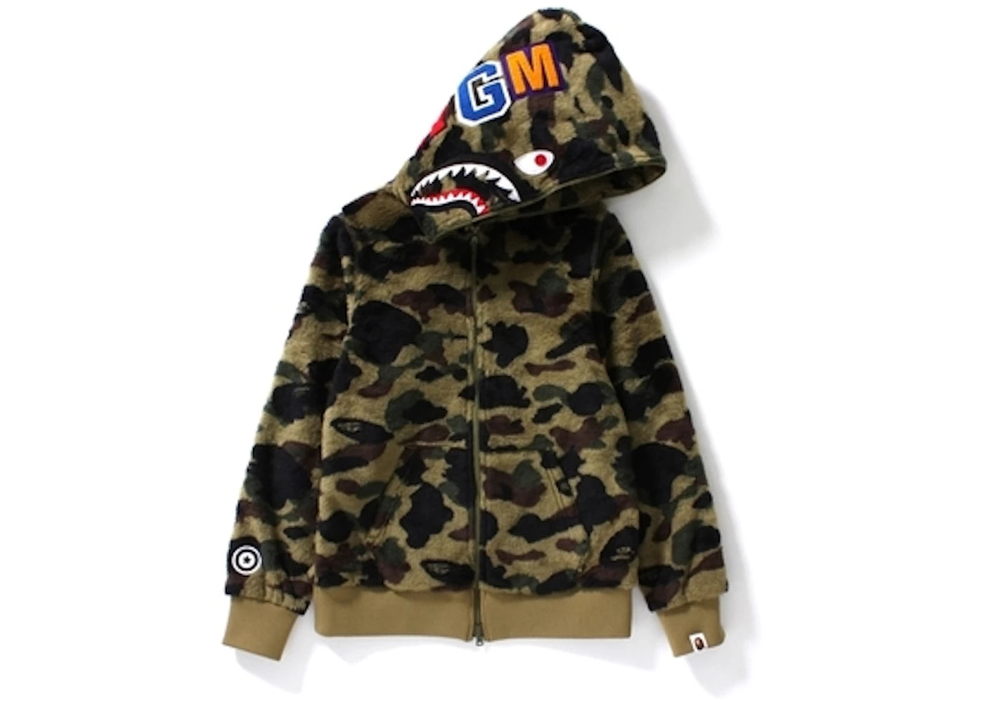 BAPE Ladies 1st Camo BOA Shark Hoodie Green