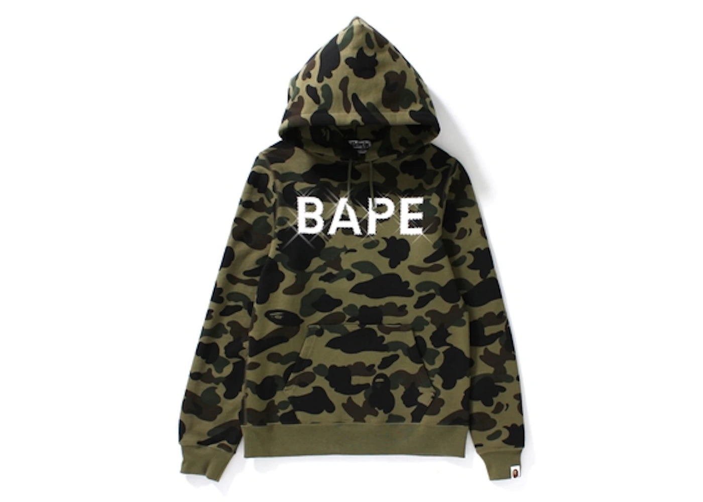 BAPE Ladies 1st Camo Swarovski Pullover Green