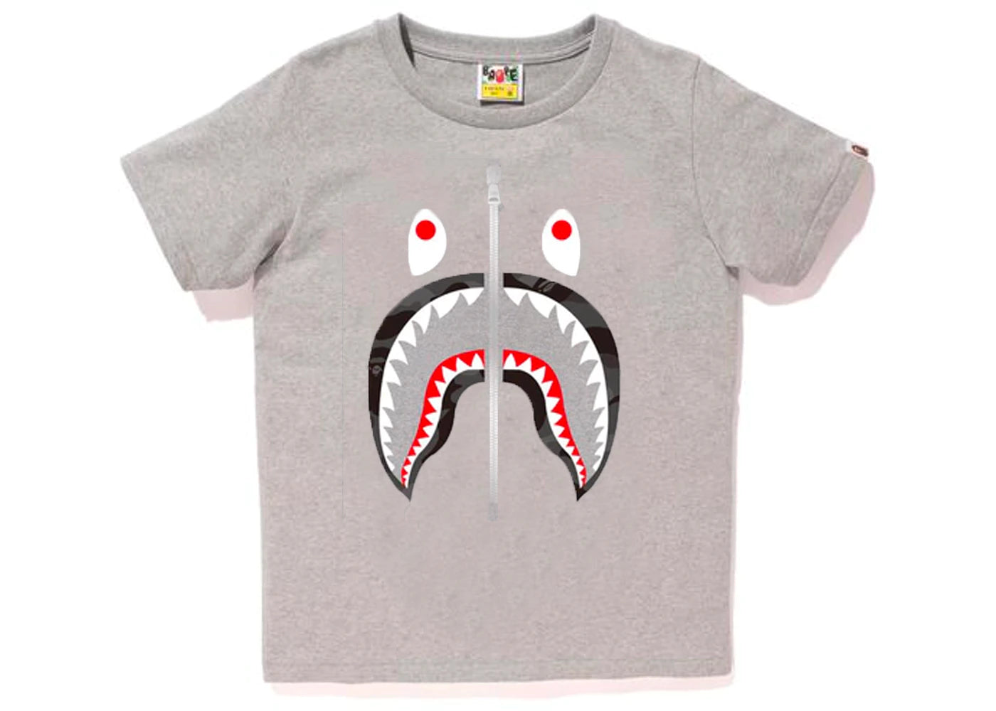 BAPE Ladies Color Camo Shark Tee Grey/Black