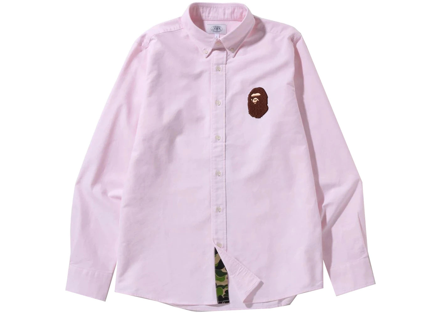 BAPE Large Ape Head Oxford BD Shirt Pink