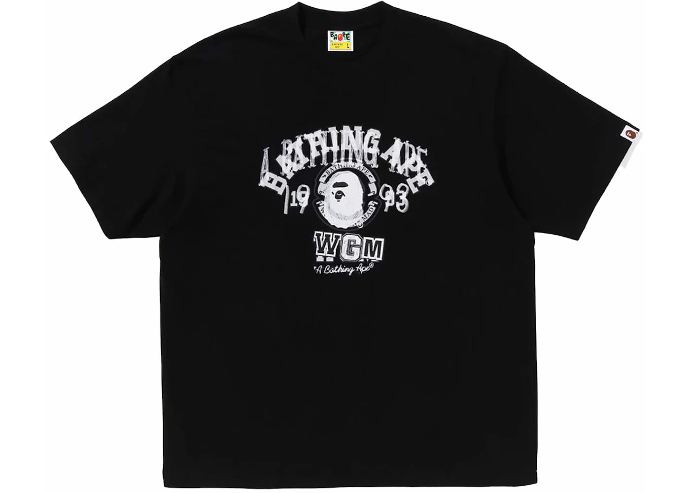 BAPE Layered College Relaxed Fit Tee Black