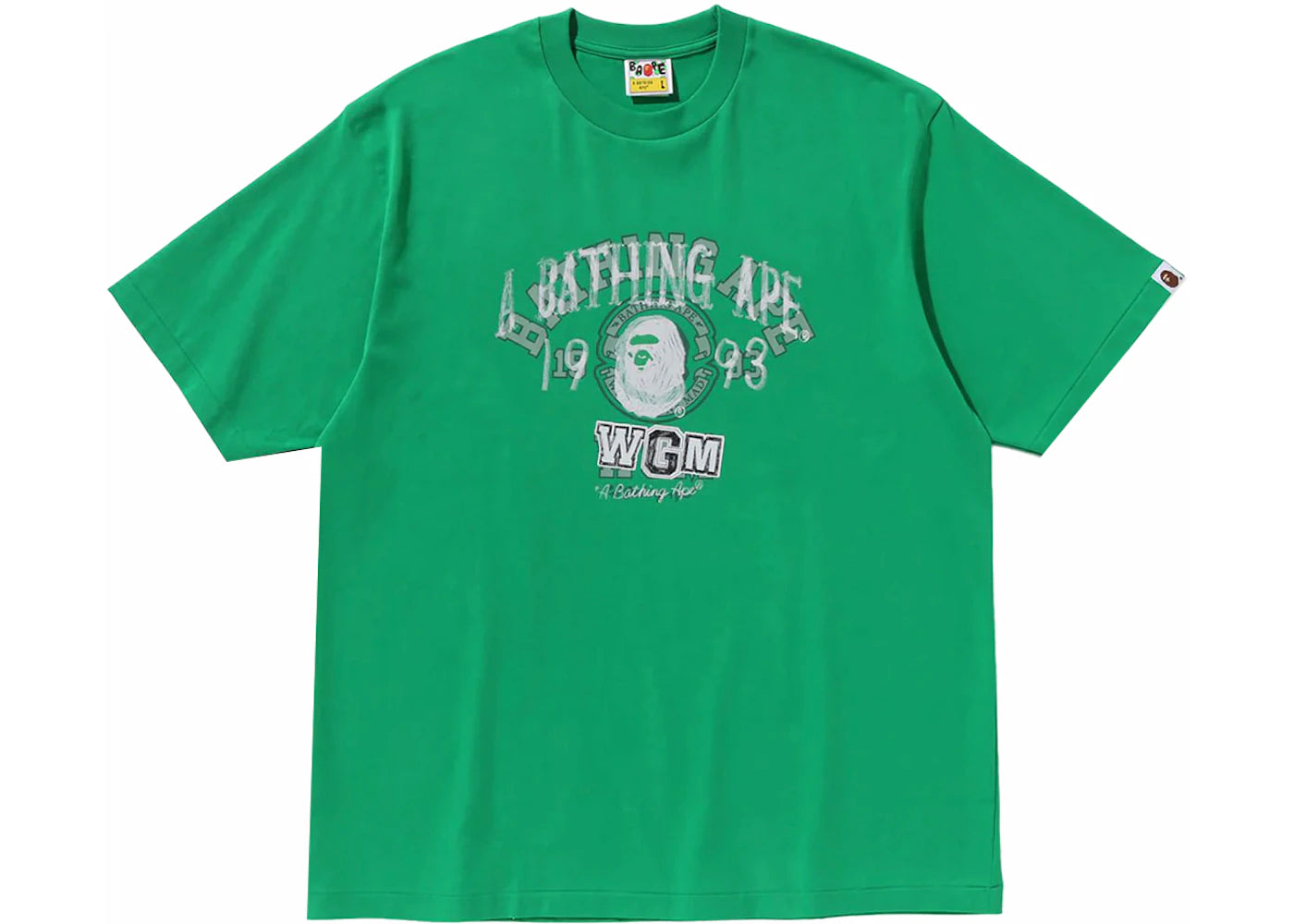 BAPE Layered College Relaxed Fit Tee Green